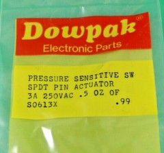 LOT OF 5 DOWPAK S0613X SPDT PRESSURE SENSITIVE SWITCH 3A 250V