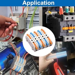 60PCS Lever Wire Connectors Quick Connect Electrical Splicing Kit AWG 28-12