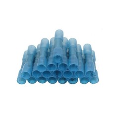 16-14AWG Waterproof Heat Shrink Butt Wire Connectors Blue Crimp Splice Terminals