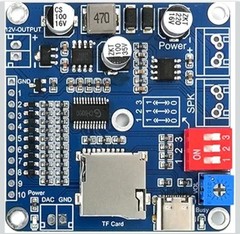 20W Voice Playback Module, TF Card 32GB Sound Board USB Downloadable MP3…