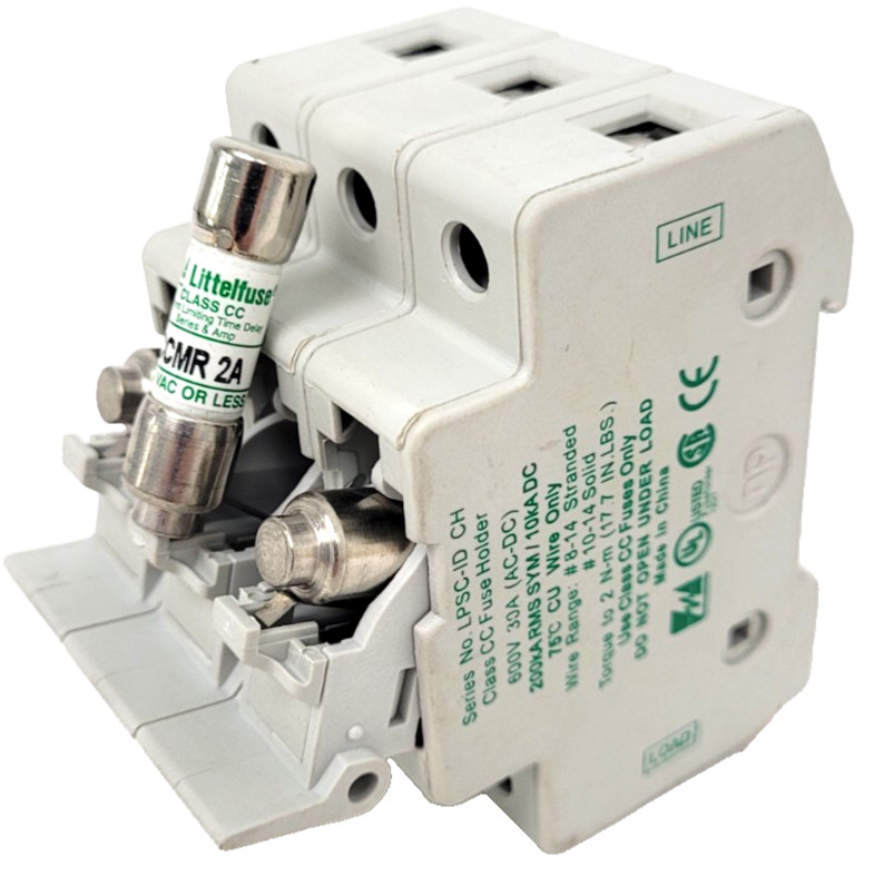 LPSC-ID CH Littelfuse Class CC Fuse Holder w/ 3 CCMR2A Fuses – Next Day Option
