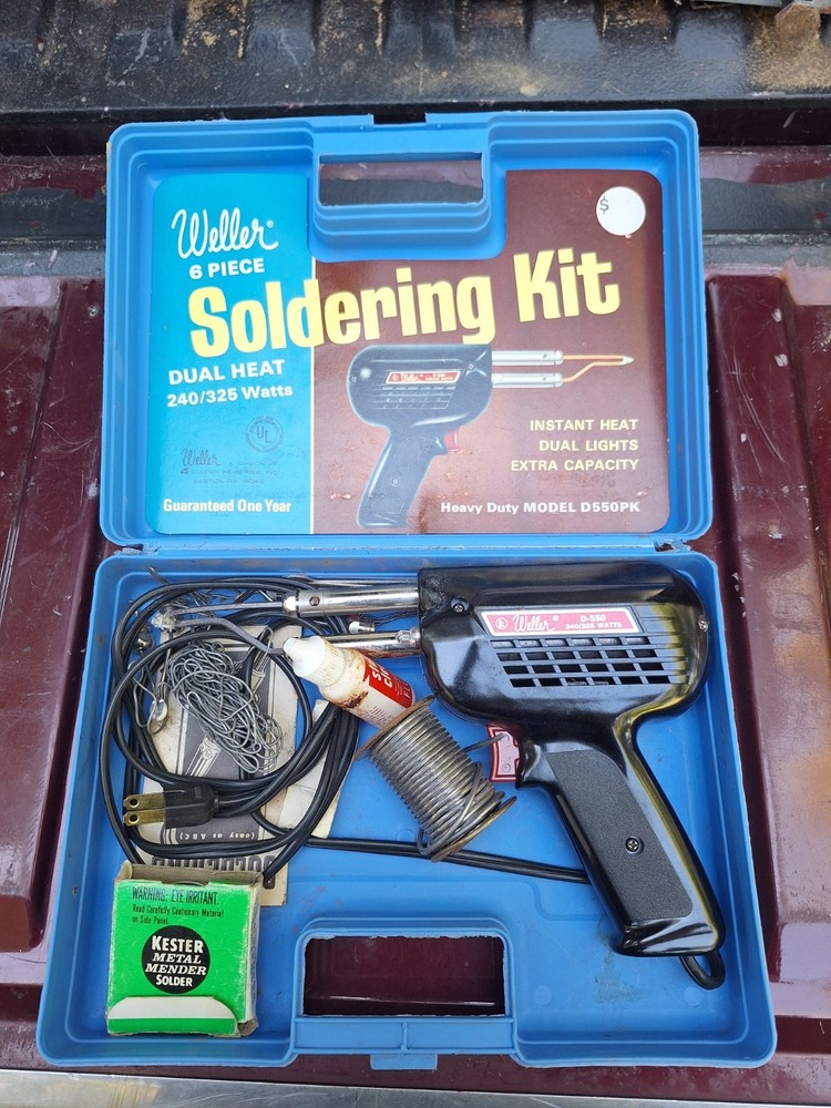 Vintage Weller Heavy Duty MODEL D550PK Soldering Kit