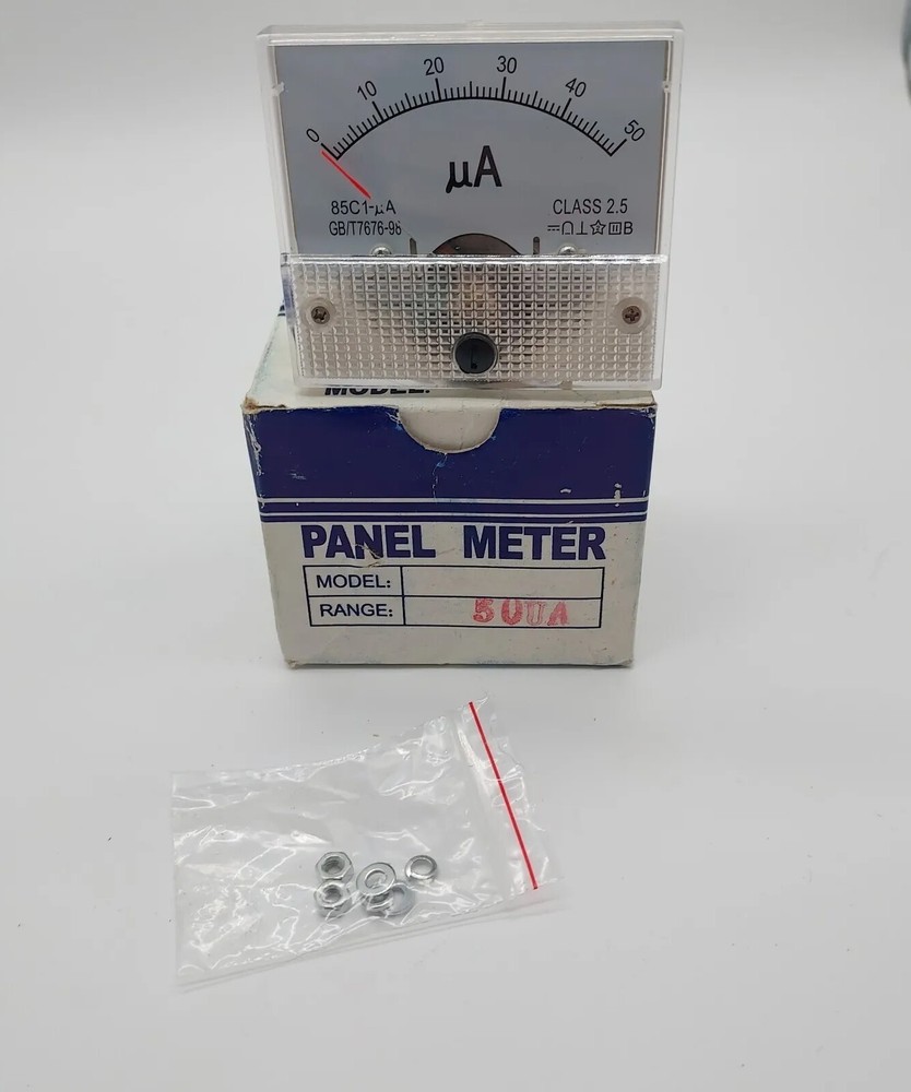 85C1 Panel Current Meter Analog Ammeter 0-50Ua . | 50ua Class 2.5