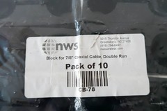 LOT OF 12 NWS CB-78 Block for 7/8″ Coaxial Cable Double Run (120 Total Pcs)