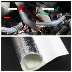 Self Adhesive Heat Shield Sleeve Reflective for Hoses, Wire Harnesses, Exhaust