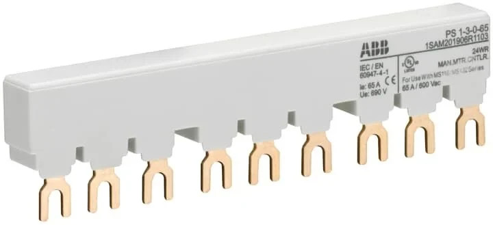 PS1-3-0-65 ABB MS116/132 Busbar 65A 3-Manual Motor Protector NEW