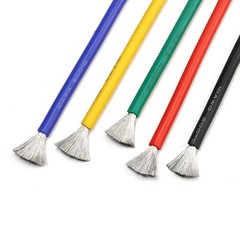 Silicone Cable Flexible Wire 2 AWG to 30 AWG Strand Dia Ø 0.08mm Various Colours