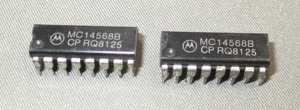 Lot 2 Pcs Motorola MC14568B Programmable Divide By-N 4-Bit Binary BCD Down Co