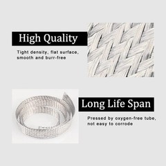 Universal Automotive Ground Straps, 5PCS Tinned Copper Braided Ground Wires Incl