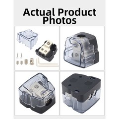 Car Audio Junction Box 4GA Input 8GA Output with Transparent Dust Cover