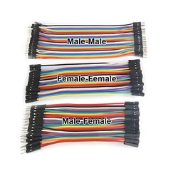 40PCS DUPONT JUMP WIRE M-F M-M F-F JUMPER BREADBOARD CABLE LEAD RIBBON 10CM-40CM