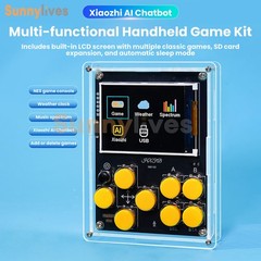 DIY Game Console Kit LCD Multifunctional Weather Clock AI Voice Dialogue Gift
