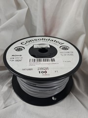 22 AWG Stranded 5 Wire – 50 Feet Chrome Gray PVC. USED Partial Spool.