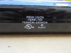 Penn Union IISRB-750 Power Bar 4-Conductor for 750MCM – 250MCM New