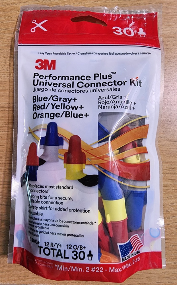 3M Performance Plus Universal Wire Connector Kit – 30 Count Variety Pack