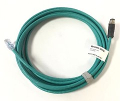 Mencom MDE45P-8MP-RJ45-5M Ethernet Network Cordset, M12 Male Straight RJ45, 5M