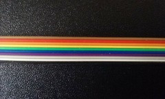 10 Conductor 28awg Color Rainbow Ribbon Wire Cable