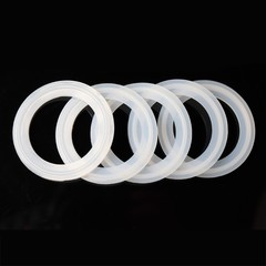 Silicone / PTFE Sanitary Clamp Gasket ID 15-197mm Tri Clamp Ferrule Pipe Fitting