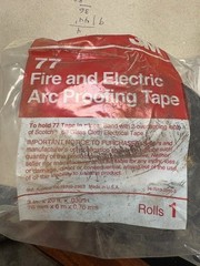 Scotch 77 Black Fire Retardant Electric Arc Proofing Tape 3″ x 20′