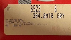 BELDEN 8523-08. Gray, 20Ga Hook up Wire, New 100 feet