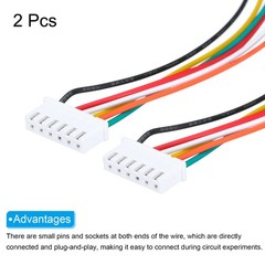 XH Female to Female 6Pin Breadboard Jumper Wire 2.54mm 20cm,2 Pcs