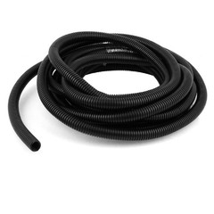 8 M 15×18 mm Plastic Flexible Corrugated Conduit Tube for Garden,Office Black