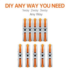 GKEEMARS 20 Pcs Wire Connector, 1 Conductor Compact Splicing Orange