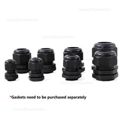 CABLE GLAND IP68 WATERPROOF BLACK NYLON COMPRESSION PG7/9/11/13.5/16/19/21/24-63
