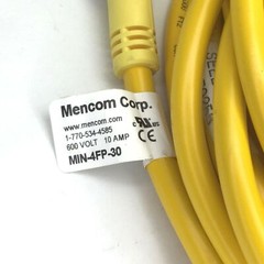 Mencom MIN-4FP-30 Sensor Cordset, MIN Size, Length: 30′, 4-Pin Female