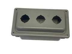 NOS Hoffman 4” x 8” x 4-3/4” 3 Hole 30mm Push Button Enclosure E3PBX