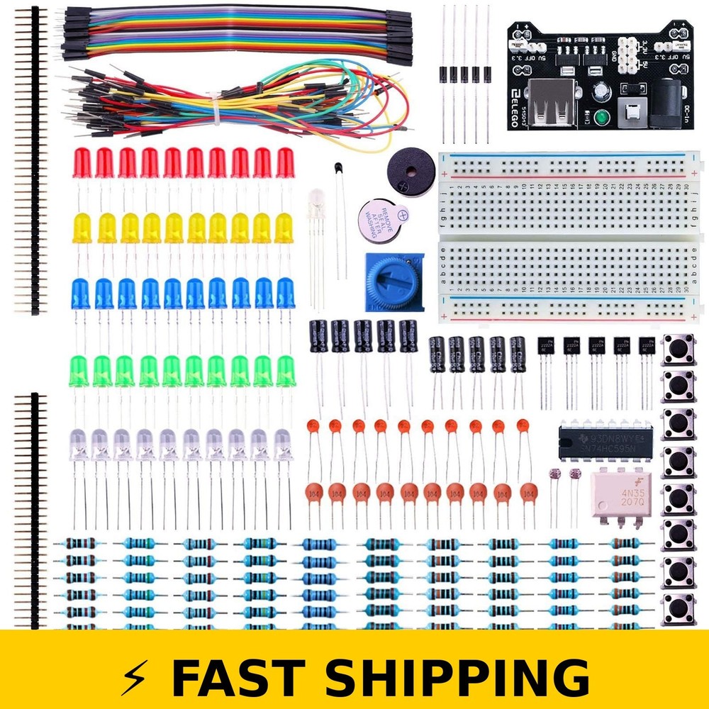 ELEGOO Arduino Electronic Fun Kit Bundle – 235 Components