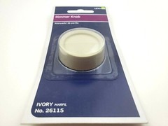 Lot of 3 Leviton 26115 Ivory Dimmer Knobs Fits .25″ Diameter “D” Shaped Shaft