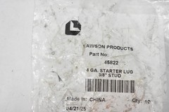 Lot of 10 Lawson 45822 4 Gauge Starter Lugs 3/8″ Stud Copper Tools Pack