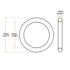 10pcs 80mm x 1.5mm Size Mechanical Rubber O Ring Oil Seal Gaskets Black