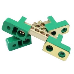 Brass Terminal Bus Bar 4 Position Screw Terminal Grounding Strip Block