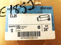 Cooper Crouse-Hinds 3/4” Conduit Bodies LL25 [Lot of 10] NOS