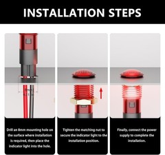 10PCS 12V LED Indicator Light 8mm IP67 Waterproof Low Power Pilot Lights Panel