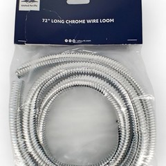 United Pacific 34802 72-inch Long ½” Diameter Chrome Wire Loom
