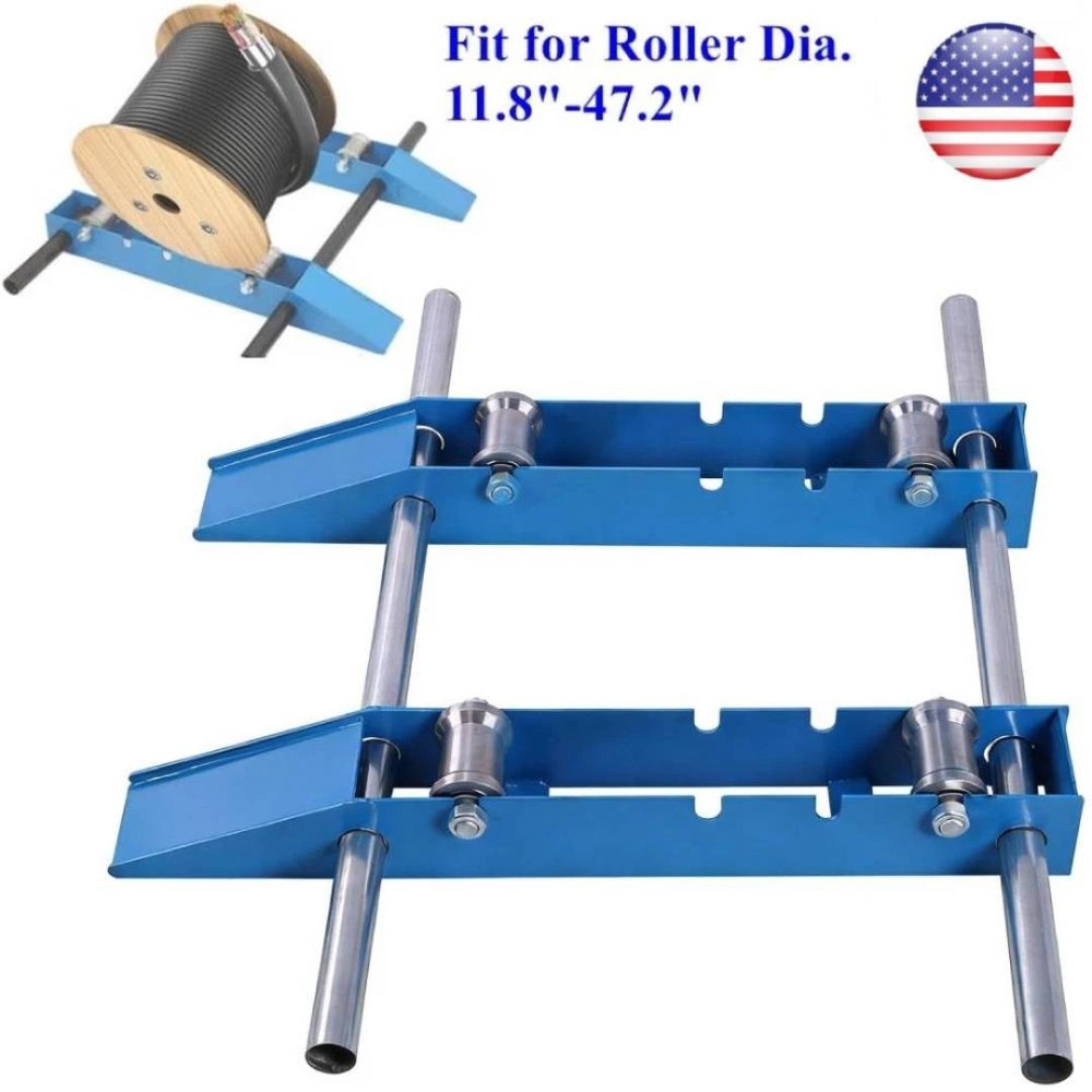 Wire Cable Reel Roller Stand 3307 LBS Commercial Industrial Steel Wire Dispenser