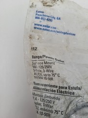 112 Eaton Power Receptacle 50 Amp 3 Pole 3 Wire – Next Day Option – New