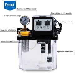 1L 2L Lubricant Pump CNC Automatic Electromagnetic Lubricating Oil Pump 110/220V