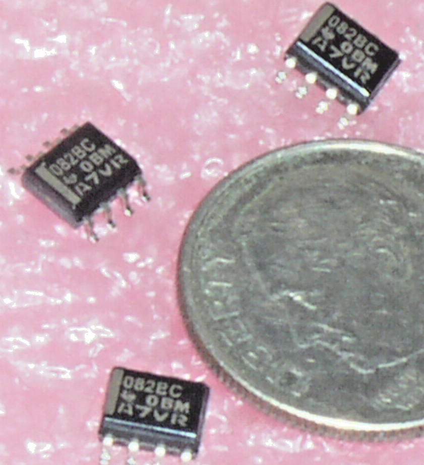 3 TL082BC TL082 LOW NOISE LOW DRIFT J-FET INPUT OP AMP AMPLIFIER SOIC-8 SMD SMT