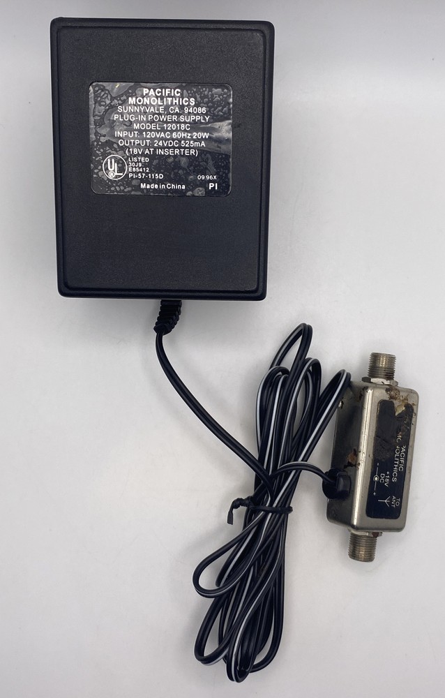 PACIFIC MONOLITHICS Model 12018C Power Supply 120VAC 60Hz 20W; 240DC 528mA