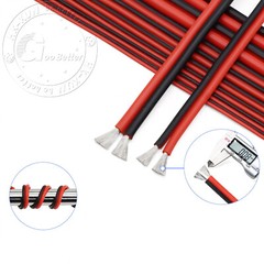 Twin 2-Core Flexible Silicone Cable 8/10/12/14/16/18/20/24/26AWG Wire Red-Black