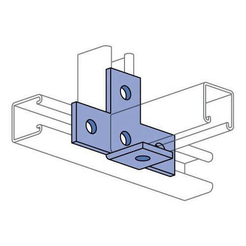 Unistrut P1029-GR, 5-3/8″ x 2″ x 3-1/2″, 5-Hole, Green, 90D, Corner Plate, 1pc