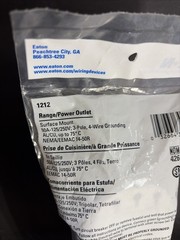Eaton 1212 Range/Power Outlet 50A 125/250V