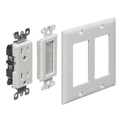 Arlington TVBU505K 2-Gang Recessed Outlet Power and Low Voltage TV Box Kit