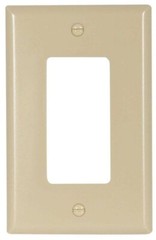 Arrow Hart 2051V,1-Gang, Ivory, Thermoset, 1-Decorator/GFCI, Mid, Wallplate, 1pc
