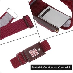 6Pcs Anti Static Wrist Strap ESD Bracelet Adjustable Cordless Spare Maroon Red