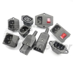 IEC Mains Power Plug/Socket Inlet Outlet Cable Connectors AC-01/02/03/04/05/06A